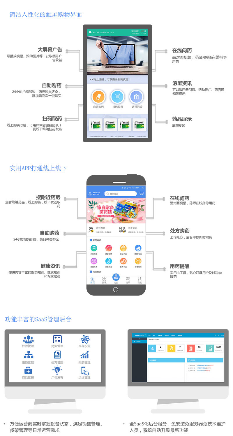 软件优势-人性化的购物界面 实用APP打通线上线下 功能丰富的SaaS管理后台-广州奔想智能科技有限公司