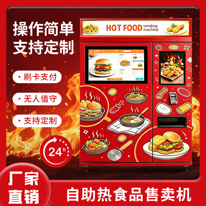 汉堡热狗披萨热食品自助售卖机